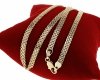 0371 Złoty łańcuszek 60cm bismark pozłacany 14K naszyjnik  